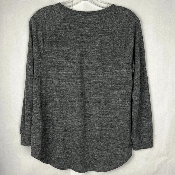 Rebecca Taylor Silk Diamond Print Baseball Tee 3/4 Sleeve Size 8 Crewneck Relax - Picture 5 of 10